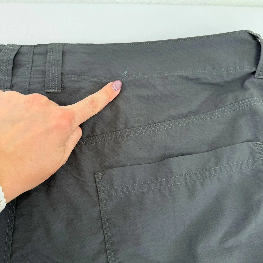 Mountain Hardwear Mens 38x30 Convertible Hiking Pants Gray Zip Off OM6553